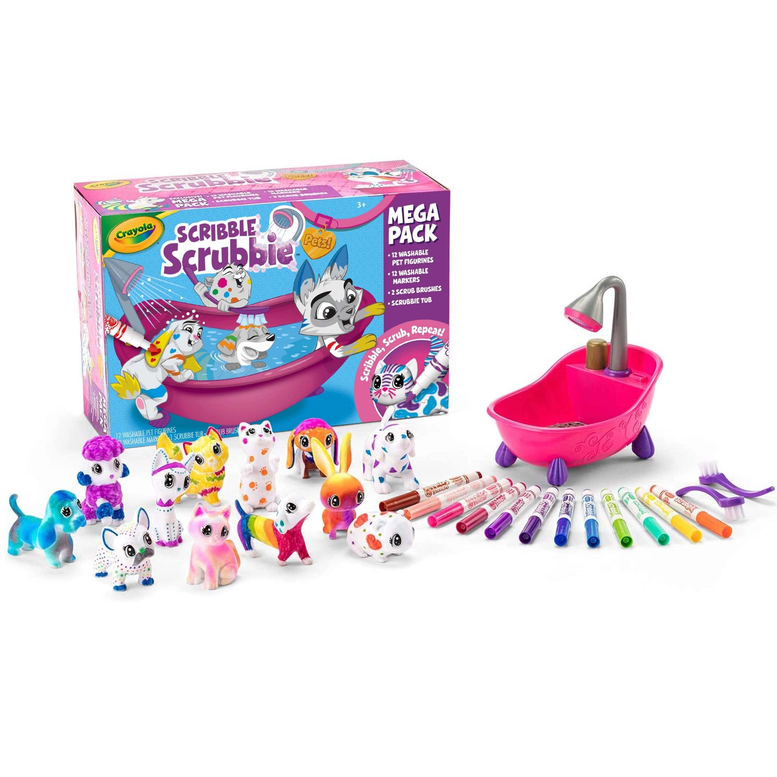 Scribble Scrubbie Pets - 3+ years 12 pcs