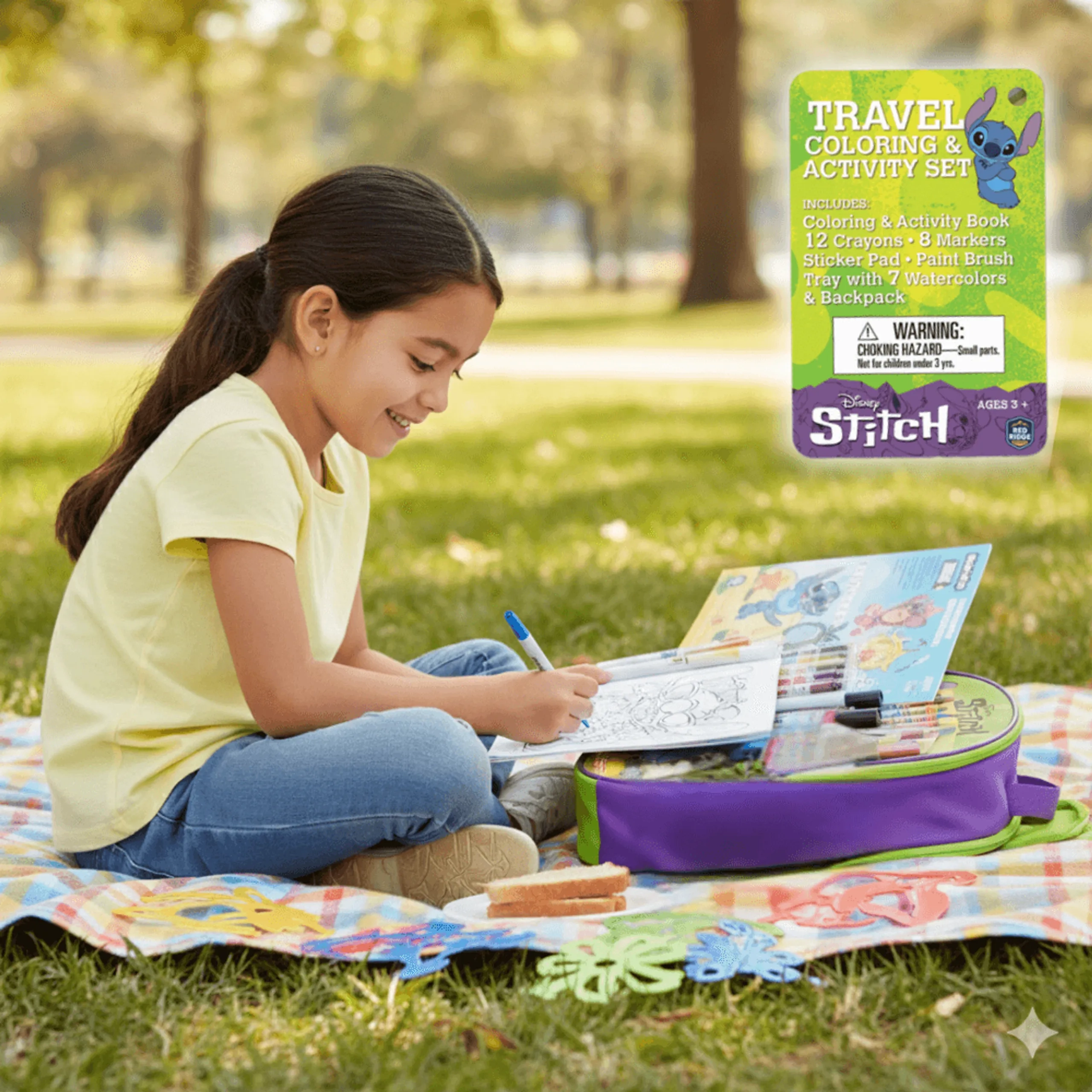 Stitch Travel Coloring & Activity Set - 3+ years