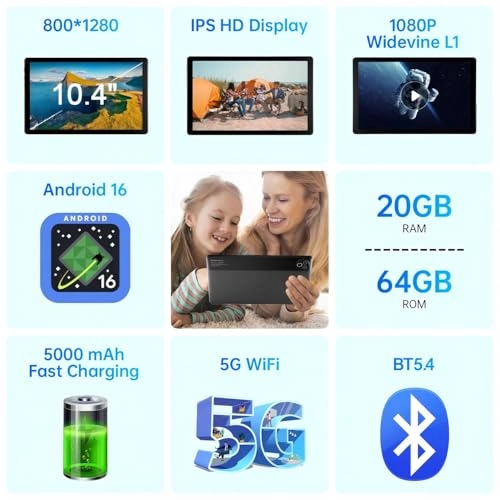 Android 15 Tablet - 64GB 10.4"