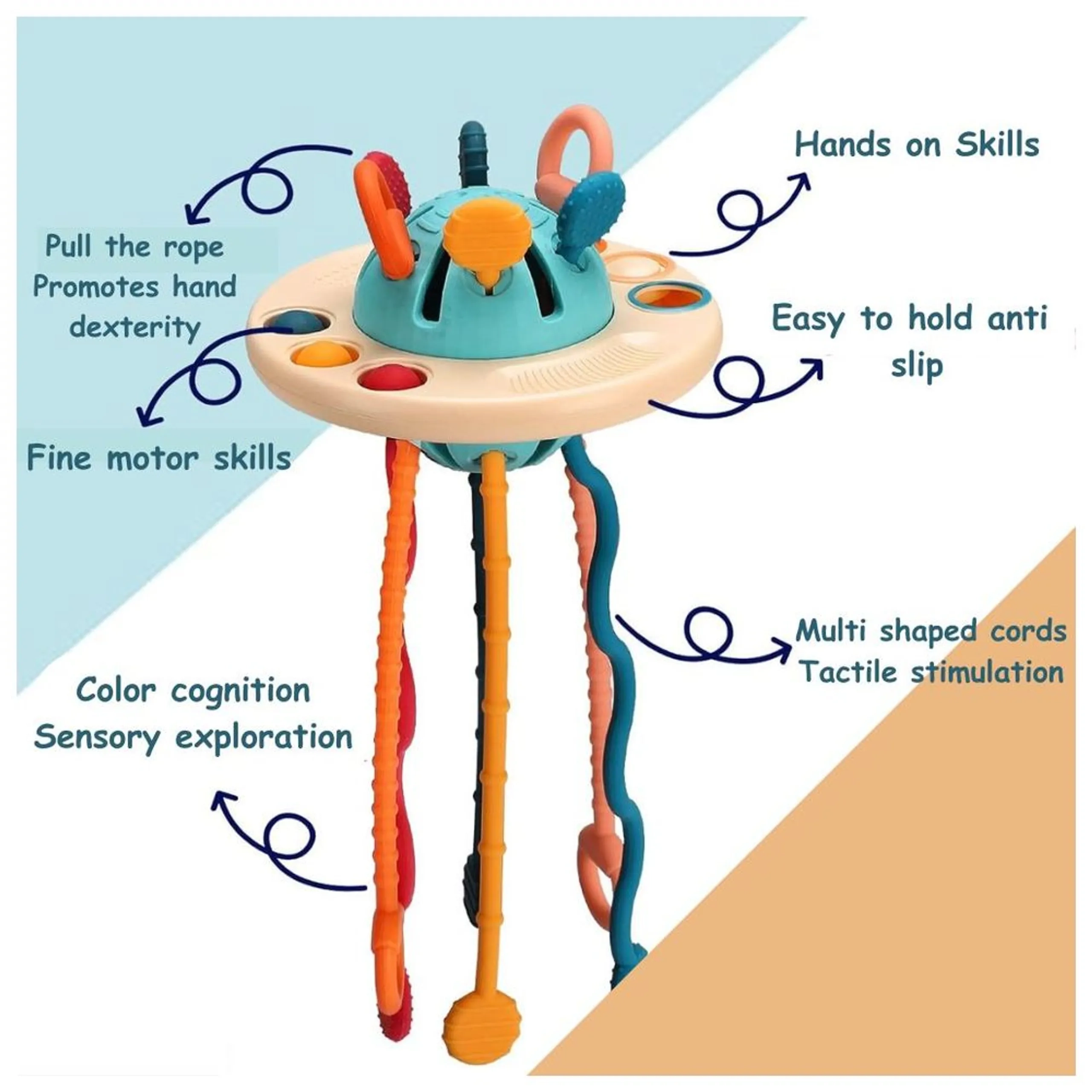 Sensory Montessori Baby Silicone Toy