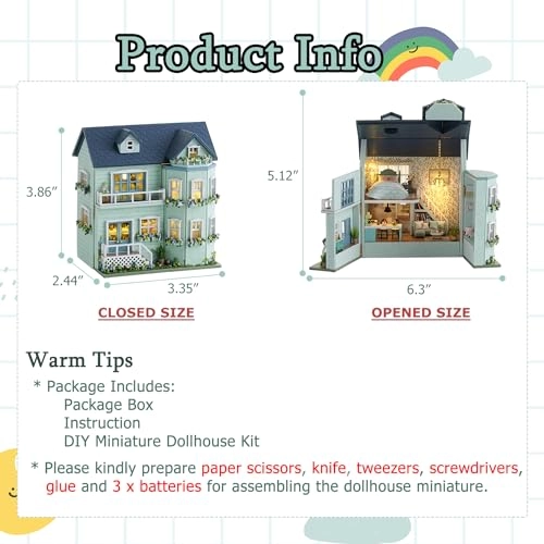 Miniature Dollhouse Kit - Warm House 1:32