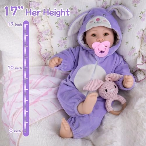 Real Life Baby Dolls - 17 inches Vinyl Soft Cloth Body Ages 3+