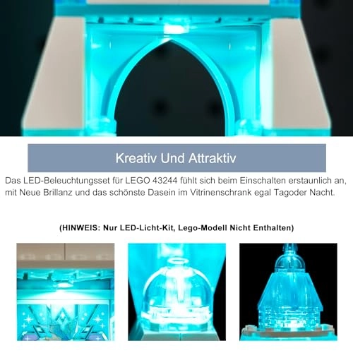 LED Light Set for Elsa's Ice Palace 43244 - USB Battery Box Copper