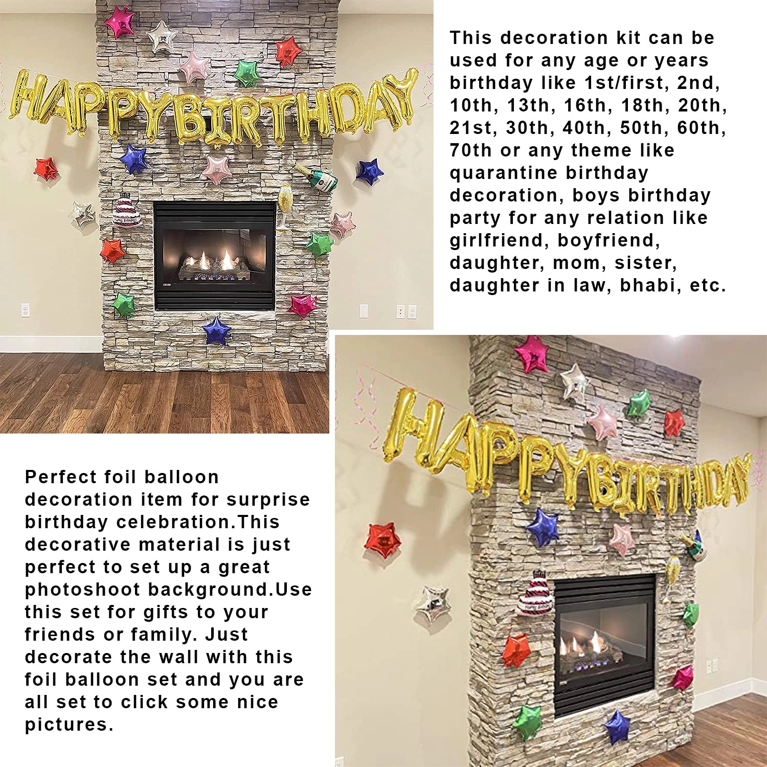 Happy Birthday Decoration Kit - 20Pcs Birthday