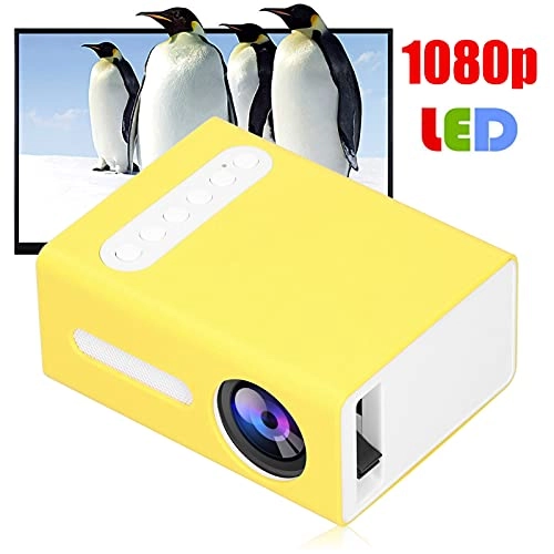 Video Projector Portable Remote Control Yellow and white