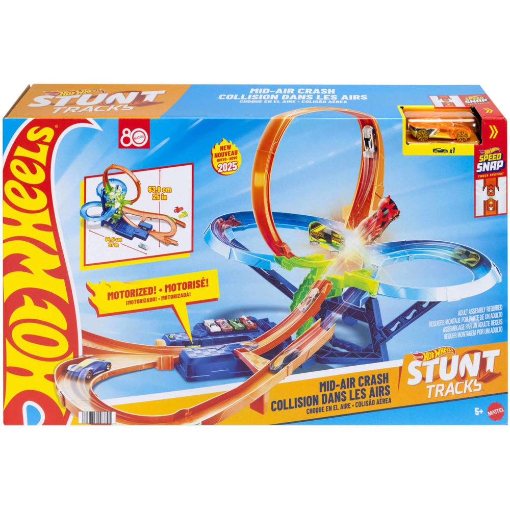 Hot Wheels Stunt Tracks Mid-Air Crash Playset - 1:64
