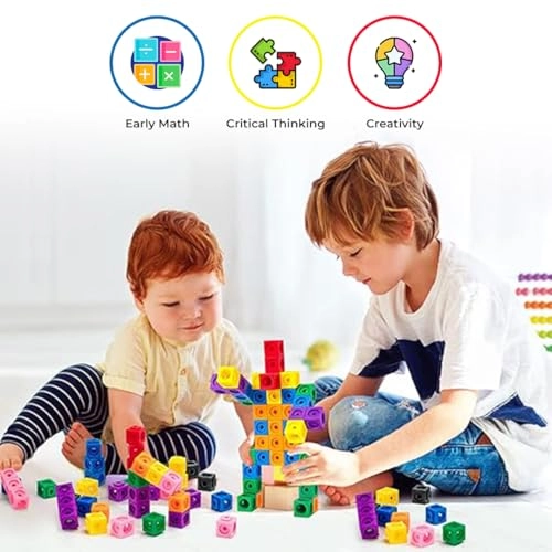 Math Linking Cubes - 3+ 100 pieces
