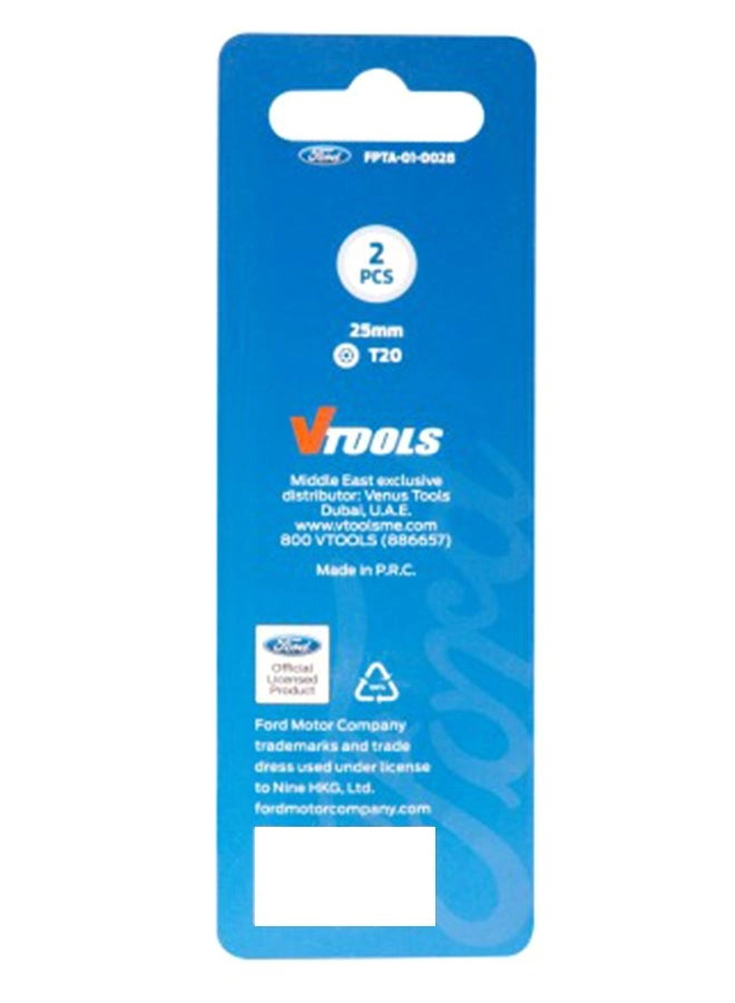 Screw Driving Bits - Pack of 2 25mm Silver