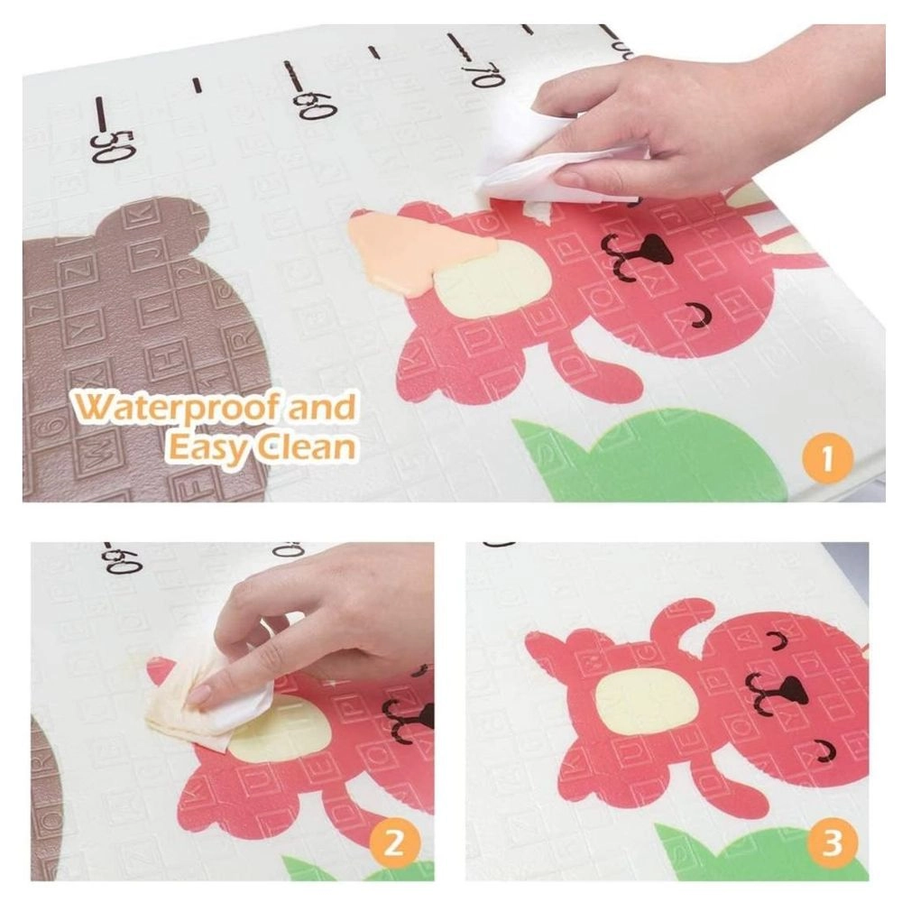 Reversible & Foldable Playmat - vibrant animal 0 month & above