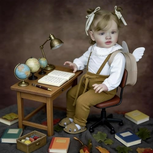 Pippa Reborn Baby Doll - 26 inch Cotton Vinyl Hand-rooted Curly Hair Ages 3+