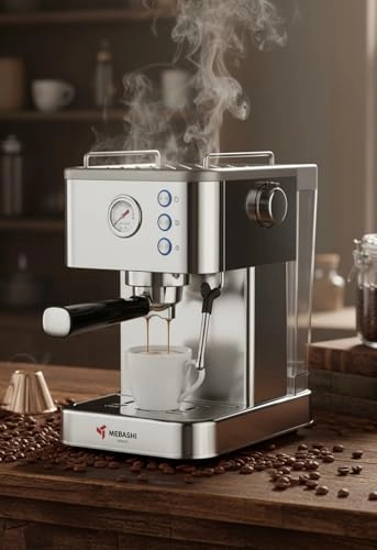 Espresso Coffee Machine 20 Bar ULKA Pump & Milk ME-ECM2048