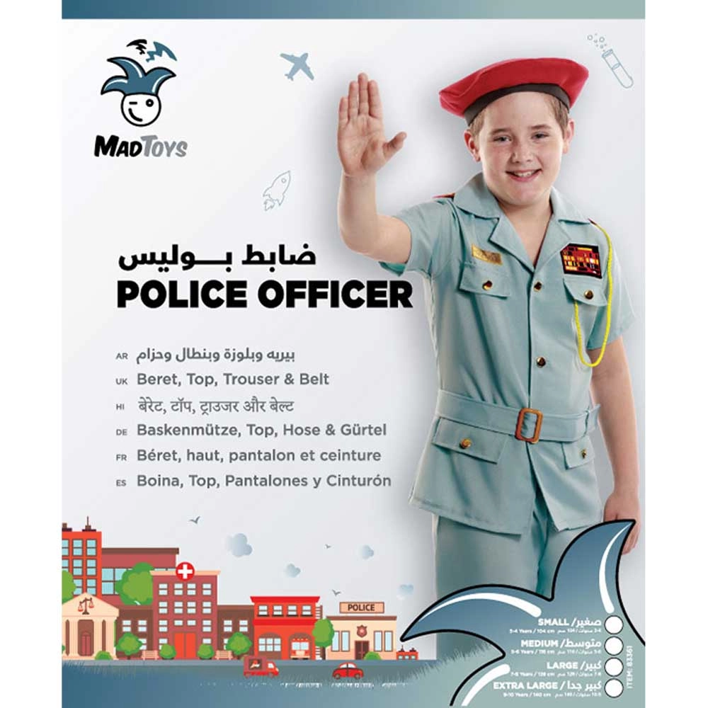 Police Officer Professions Costume - Large (7-8 years)