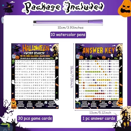 Halloween Word Search Game Card Set - 41 6 years and up English