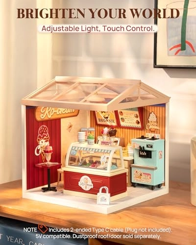 DIY Miniature Dollhouse Kit - Ice Cream Store 124 scale