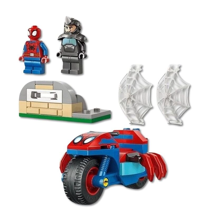 Spidey on his Motorcycle vs. Rhino - Marvel