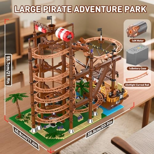 Roller Coaster and Pirate Ship Construction Set (11013) - Amusement Park