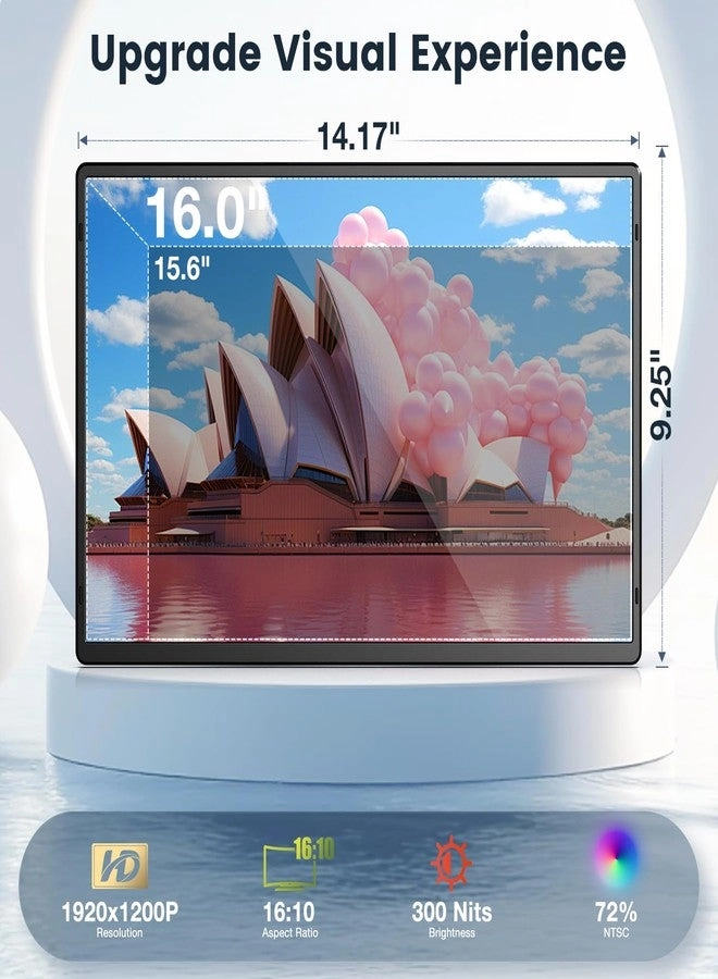 Portable Monitor - FHD 1200P 16 Inch