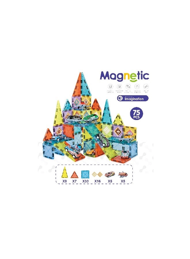 Magnetic DIY Blocks Set - 75 pcs