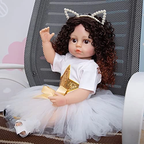 Reborn Baby Doll - 55cm Soft Silicone Limbs Cloth Body