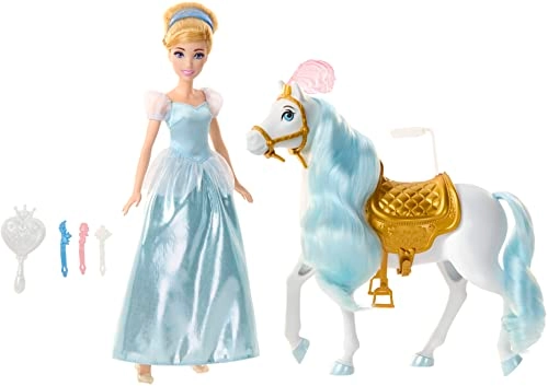 Cinderella Doll - Blue + Horse - Removable Saddle Ages 36+