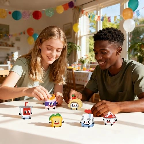 Mini Food Building Set (D2218) - Micro Bricks 6 Pack