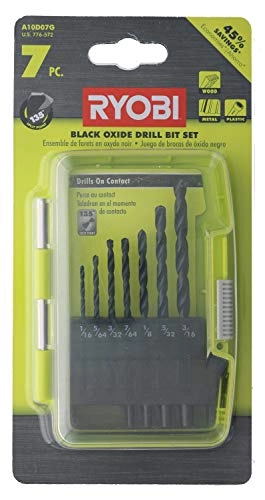 Ryobi A10D07G - Black Oxide 7 Pcs 1/16"", 5/64"", 3/32"", 7/64"", 1/8"", 5/32"",3/16""