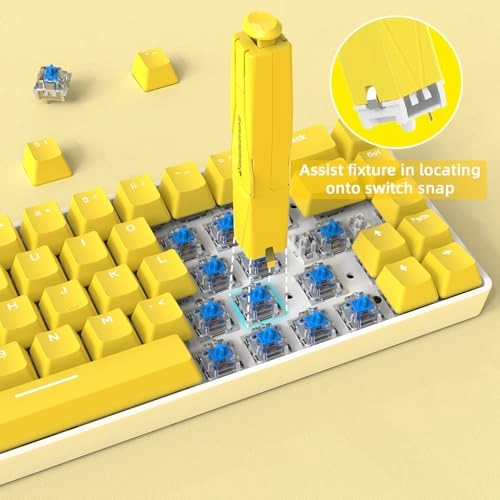 2-in-1 Keycap Switch Puller - 304 Stainless Steel Blue