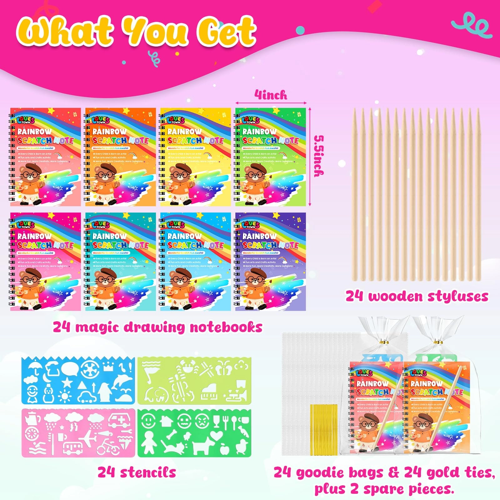 Scratch Paper - 24 pcs 4+ years
