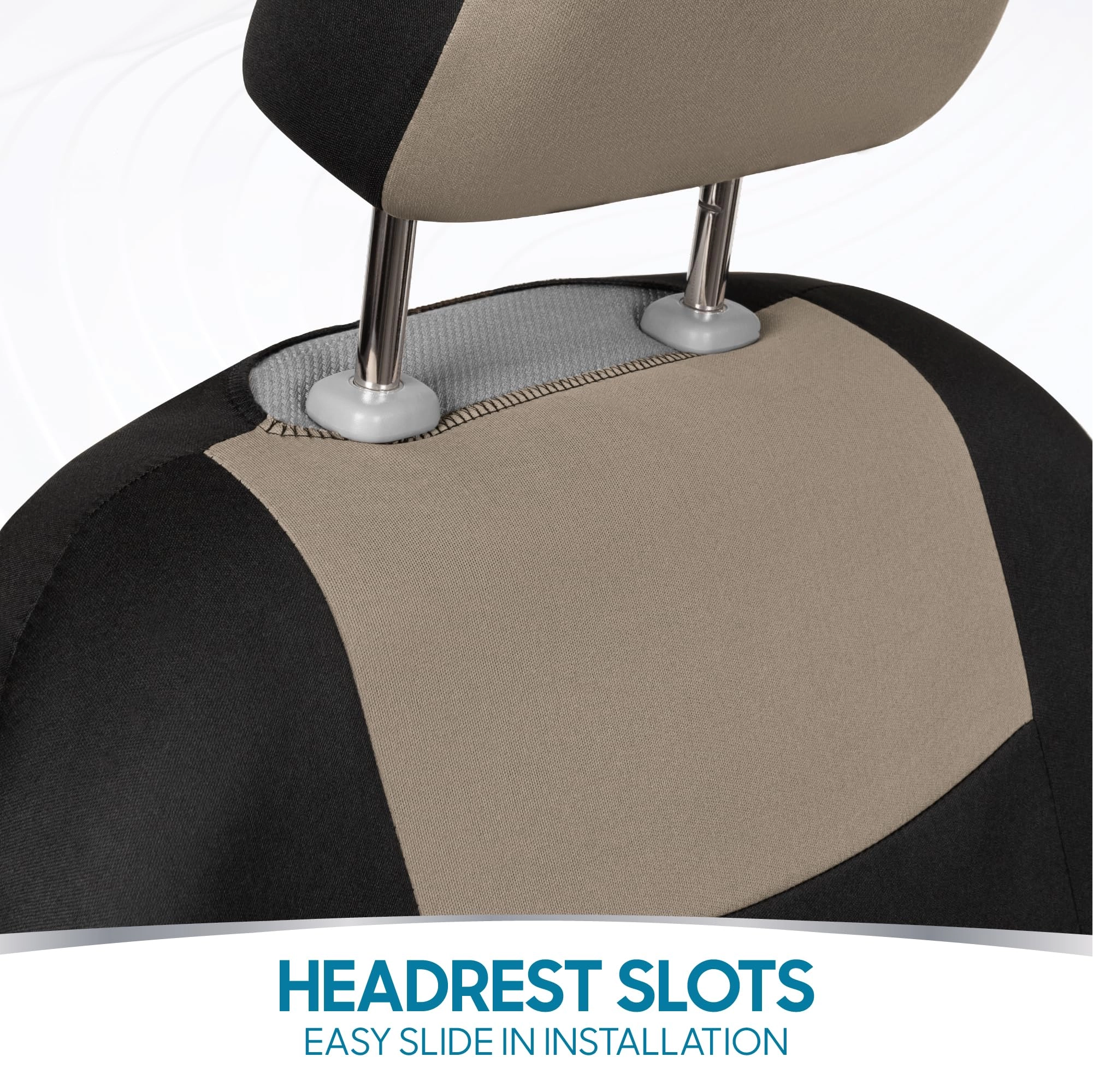 PolyPro Car Seat Covers - Solid Beige Universal Fit