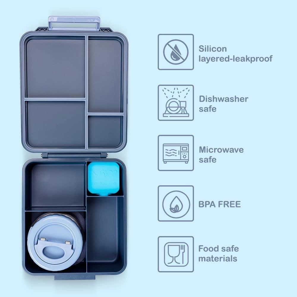 Jumbo Bento Lunch Box - 1720ml 250ml 60ml