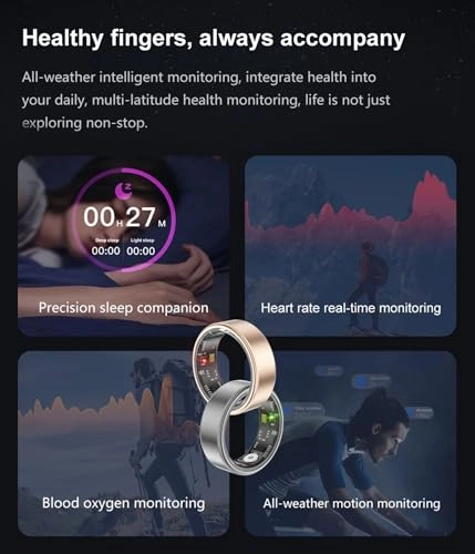 Smart Ring - Heart rate monitor Blood oxygen saturation Sleep Monitoring