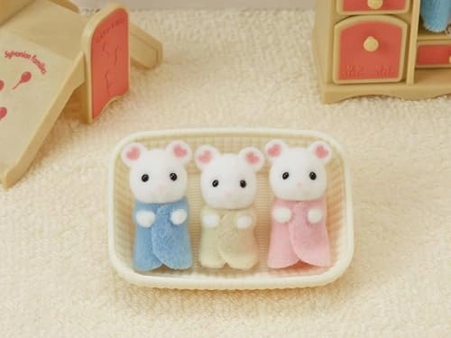 Marshmallow Mouse Triplets - Mary + Elizabeth + Edward (5337) 4 pcs
