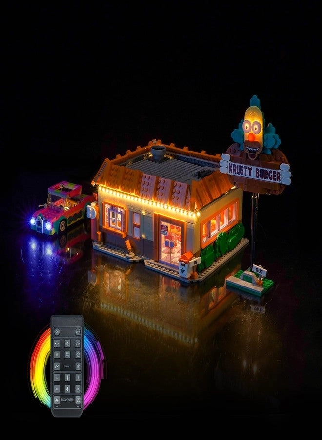 LED Lighting Compatible with Lego The Simpsons Krusty Burger 10352 - Upgraded RC Version