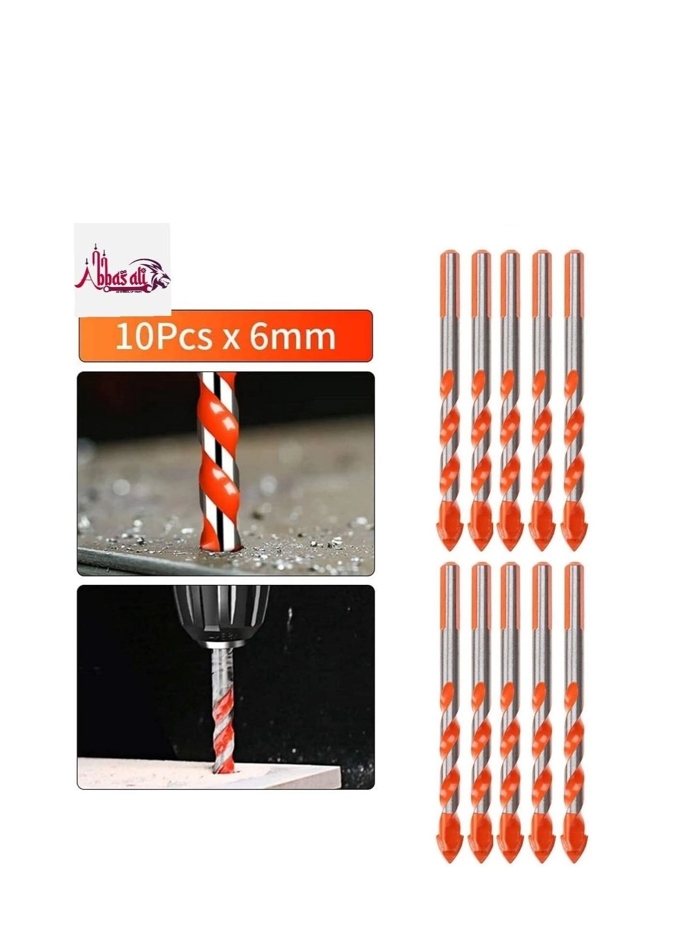 Drill Bit - Ceramic Tile 10Pcs 8mm