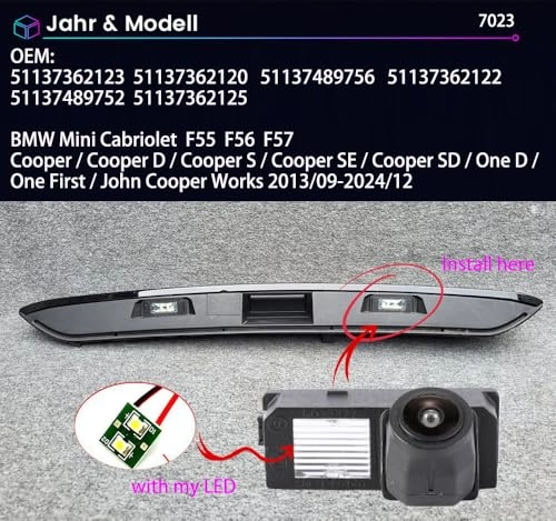 HD IP68 Rear View Camera - Night vision 1280x 720 pixels + 7'' Monitor