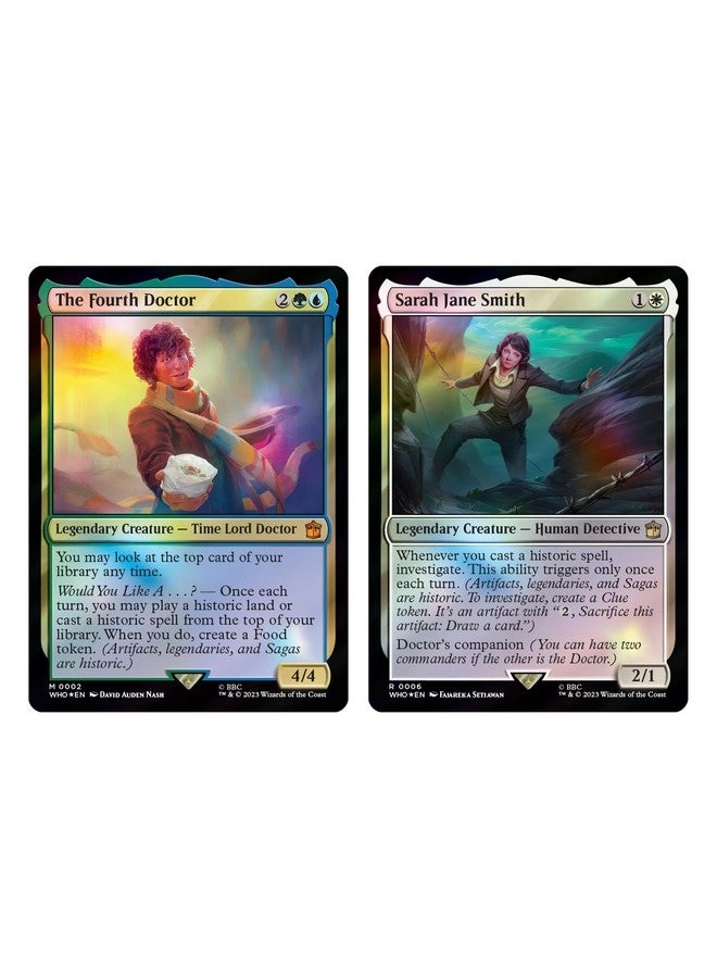 Doctor Who Commander Deck - Blast from The Past - 100-Card + Collector Booster Sample Pack - 2-Card + Accessories