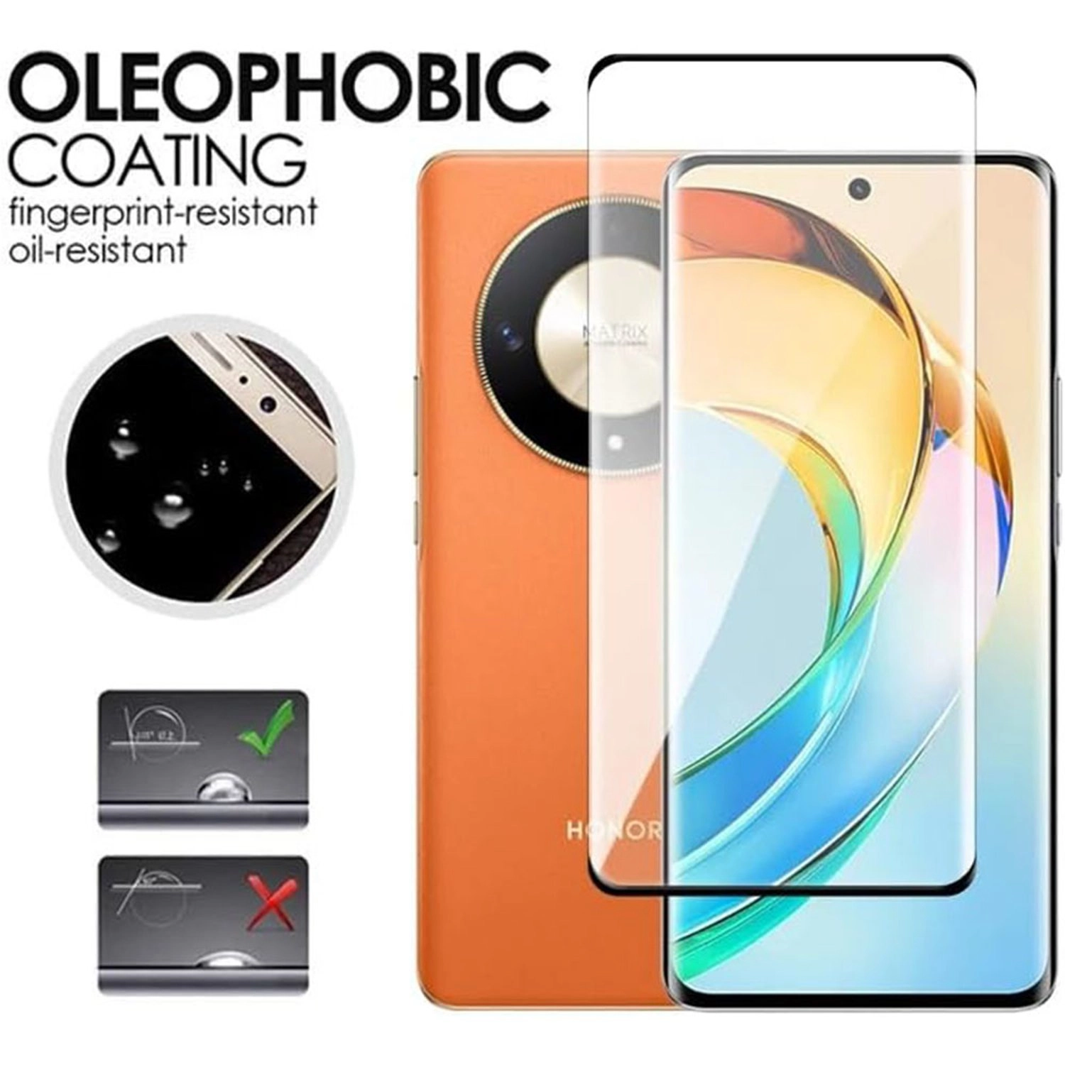 Clear Anti-Fingerprint Screen Protector for Honor X9b