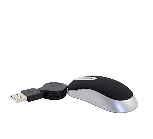 Mini Retractable Travel Optical Mouse - Wired