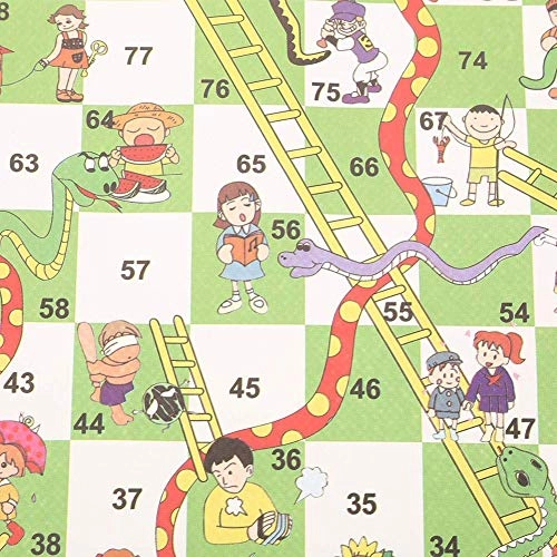 Snake and Ladder Chess Board Game - Foldable Non-woven Fabric