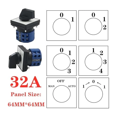 LW28-32 - 32A Rotary Switch Panel Mounted