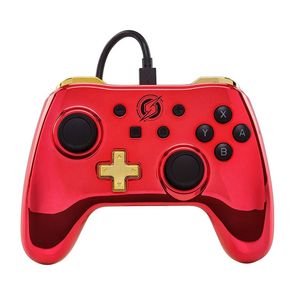 PowerA Switch Wired Controller - Chrome Red Samus Switch