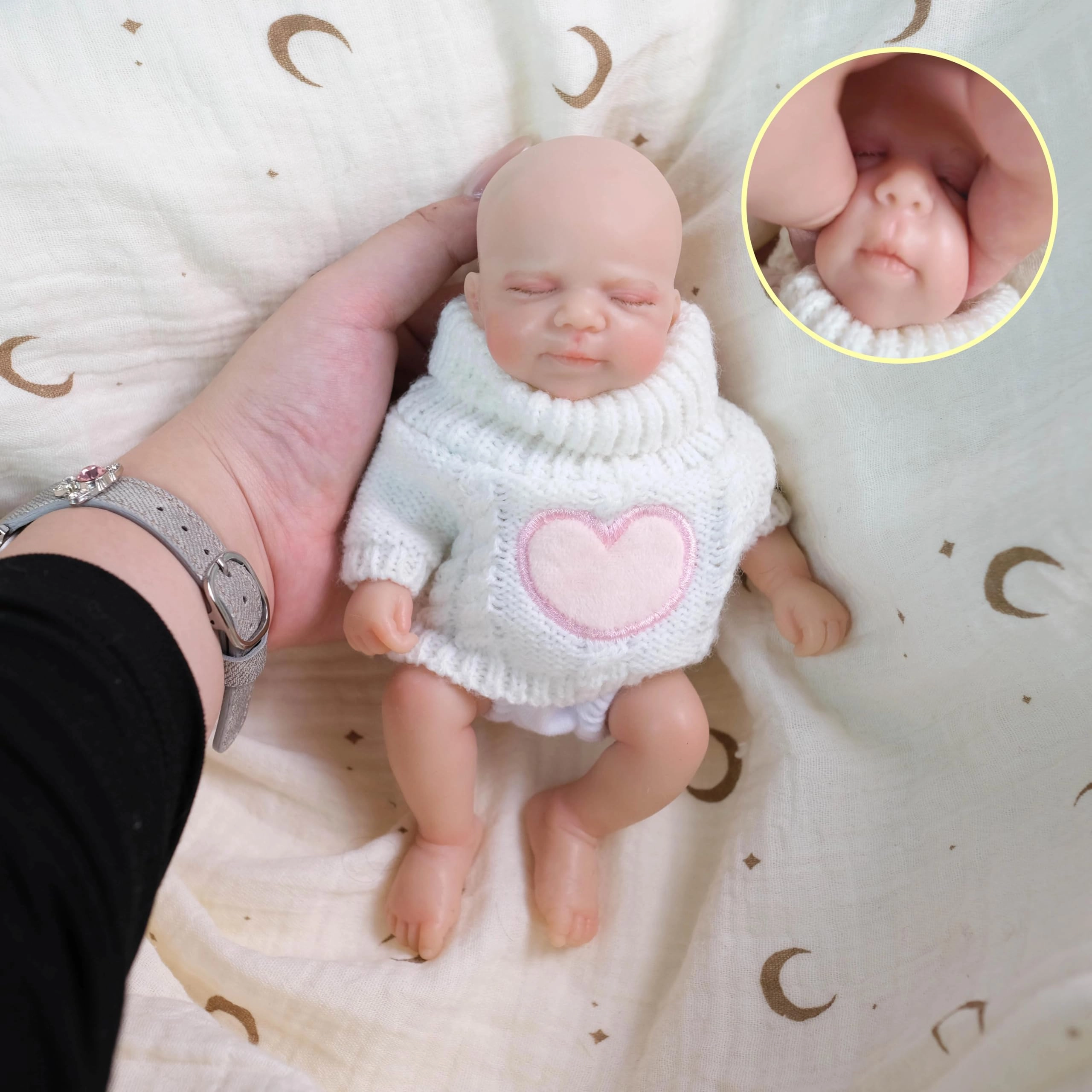 Reborn Baby Doll - 8 Inch Silicone Girl Ages 3+
