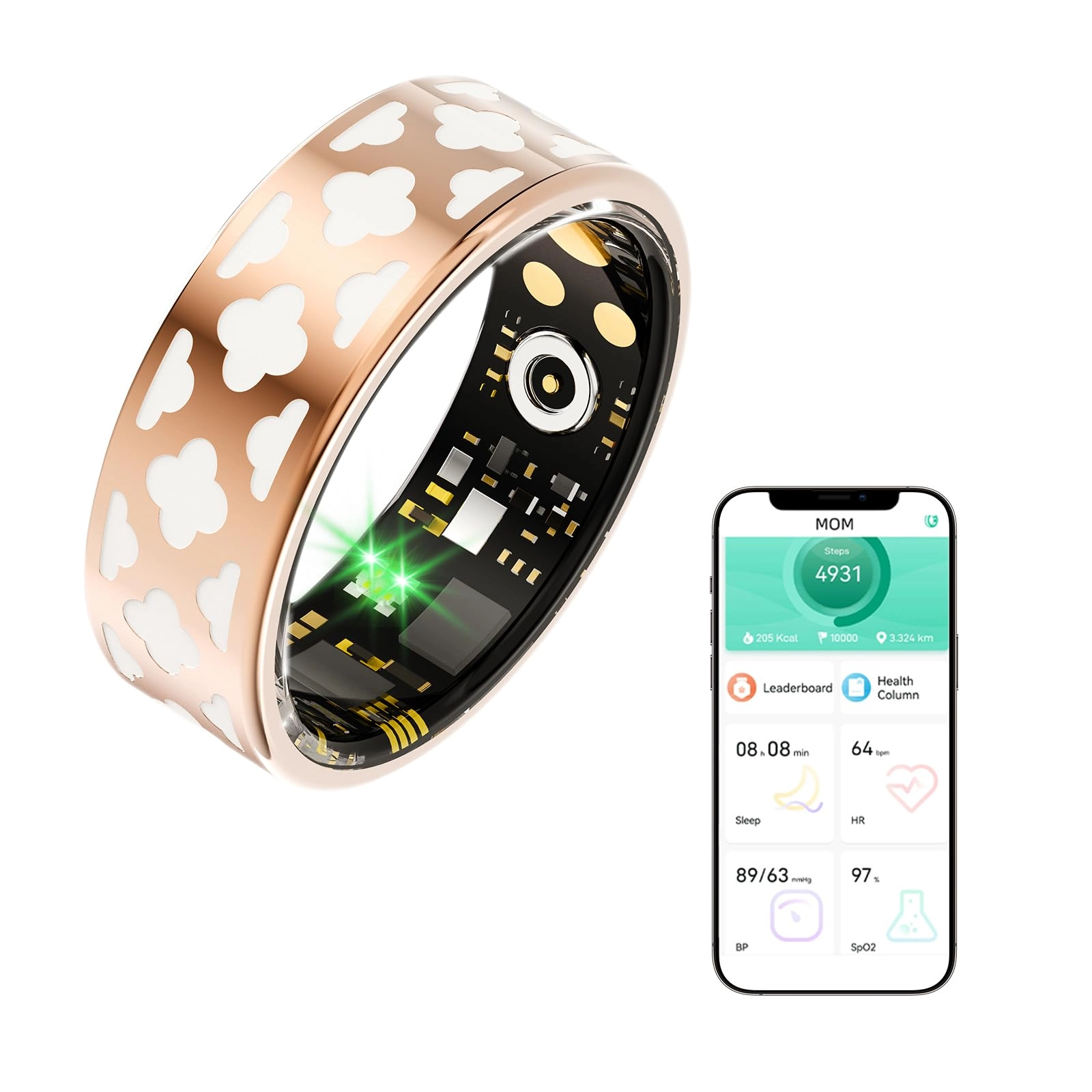 Smart Ring - IP68 Waterproof Blood Oxygen Sleep Tracker
