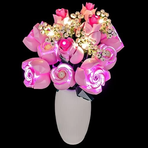 LED Light Set (10374) - Pink Rose Bouquet