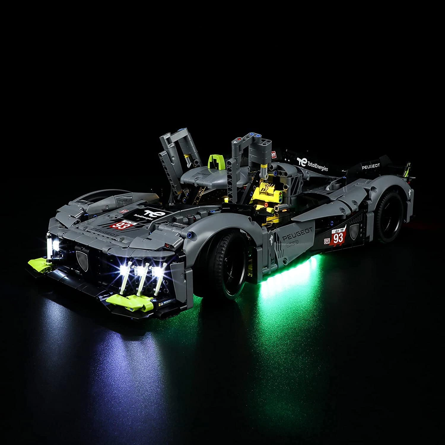 GEAMENT LED Lighting Kit for Technic 42156 - Acrylonitrile Butadiene Styrene Peugeot 9X8 24H Le Mans Hybrid Hypercar 1