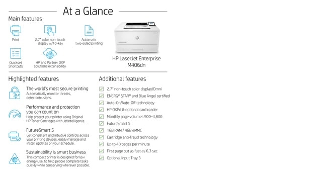 LaserJet Enterprise M406dn
