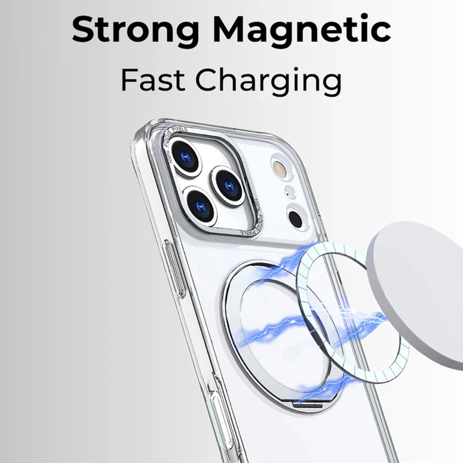 360° Rotate Ring Stand Magsafe Case - TPU and polycarbonate for iPhone 17 Pro