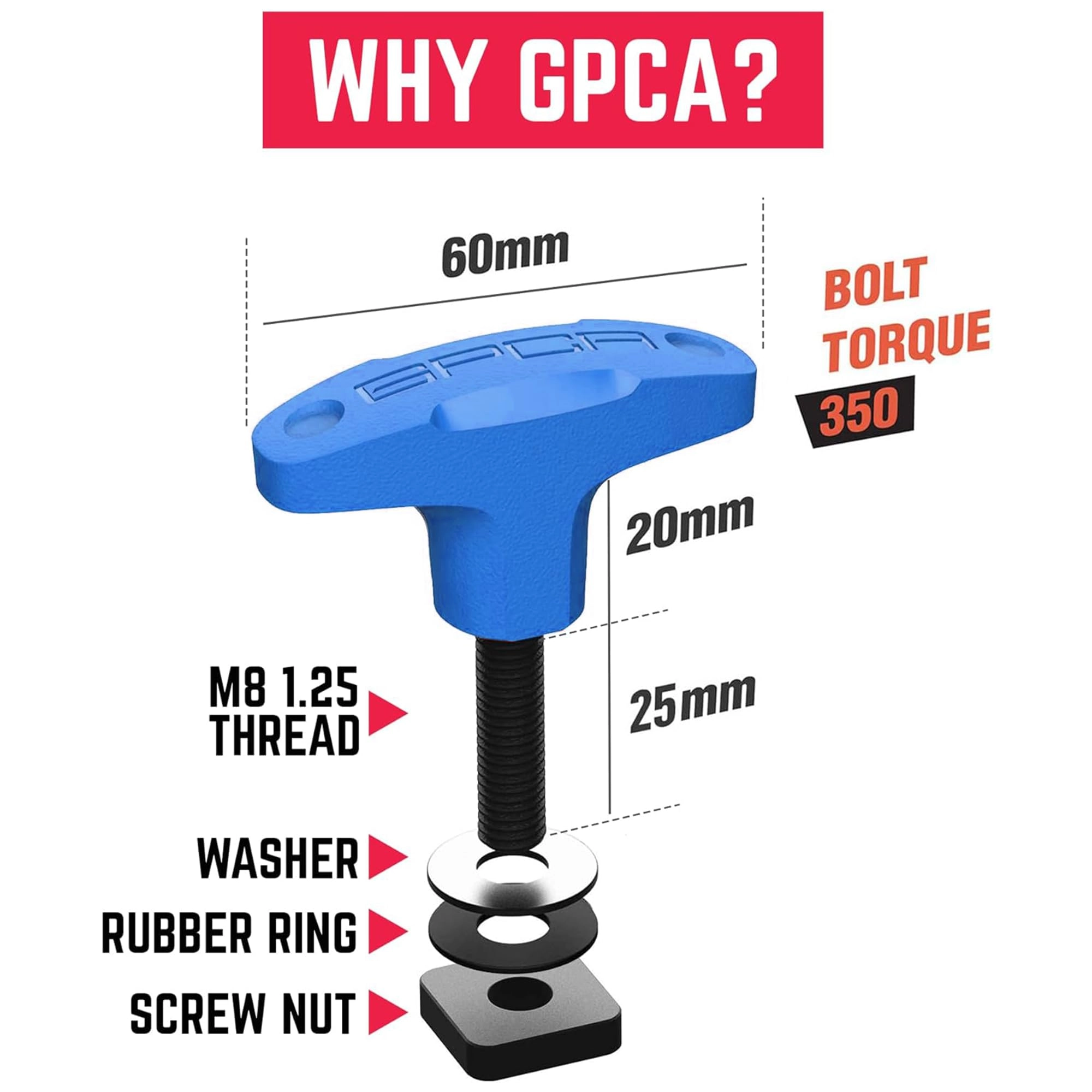 Quick Release Tie Down Anchor - 25mm 8mm Pack