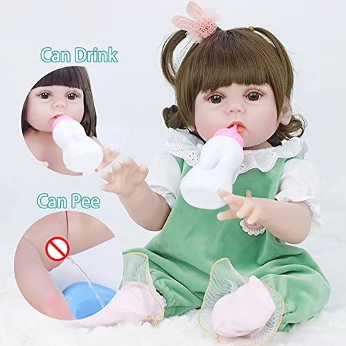 Reborn Baby Doll - 22 Inch Vinyl Brown Eyes