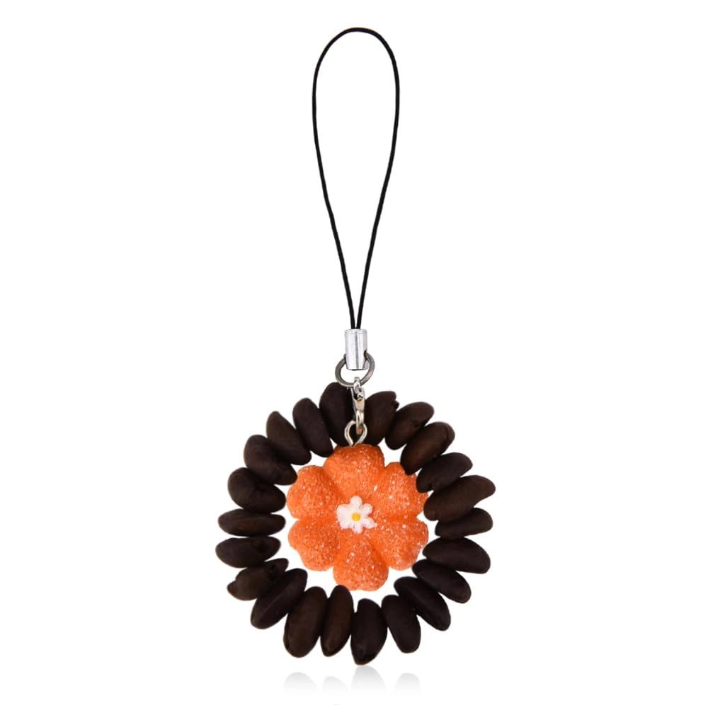 Coffee Bean Keychain Strap Bag Charm - S Bread
